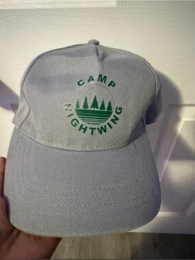 Light Gray Baseball Cap with Green Logo